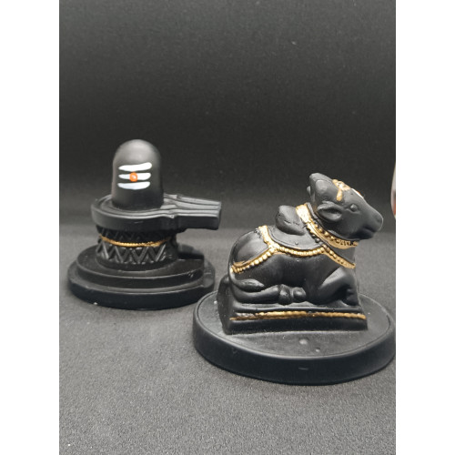 Shiva Lingam and Nandi Statue