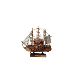Handcrafted Wooden Sailing Ship Model