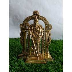 Lord Murugan Statue with Vel and Peacock Lord Murugan Statue with Vel and Peacock