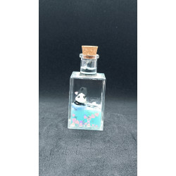 Mini Panda Glass Bottle Decorative Showpiece