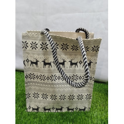 Premium Nordic Deer Pattern Eco-Friendly Canvas Tote Bag