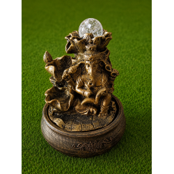 Lord Ganesha Crystal Ball Water Fountain